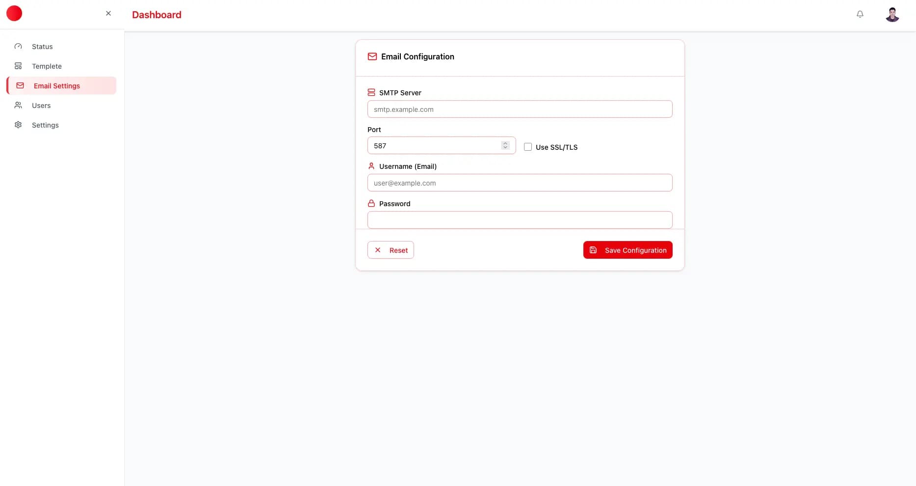 invitte me email settings